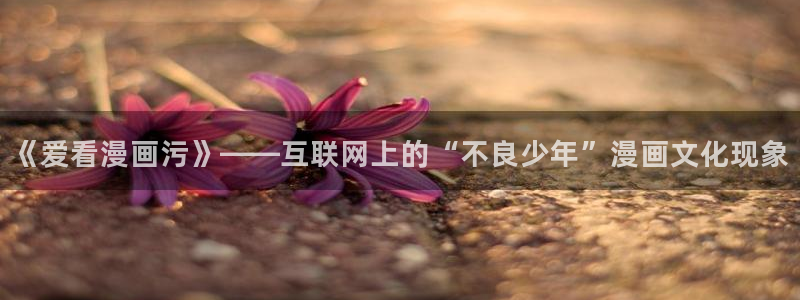 全能女神漫画：《爱看漫画污》——互联网上的“不良少年”漫画文化现象